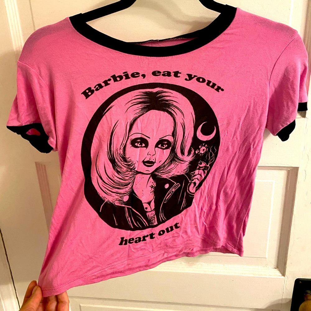 Tiffany crop top ringer tee